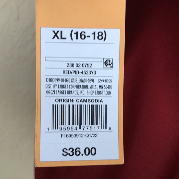 Kona Sol Red One-Piece Swimsuit Size XL - Picture 6 of 7